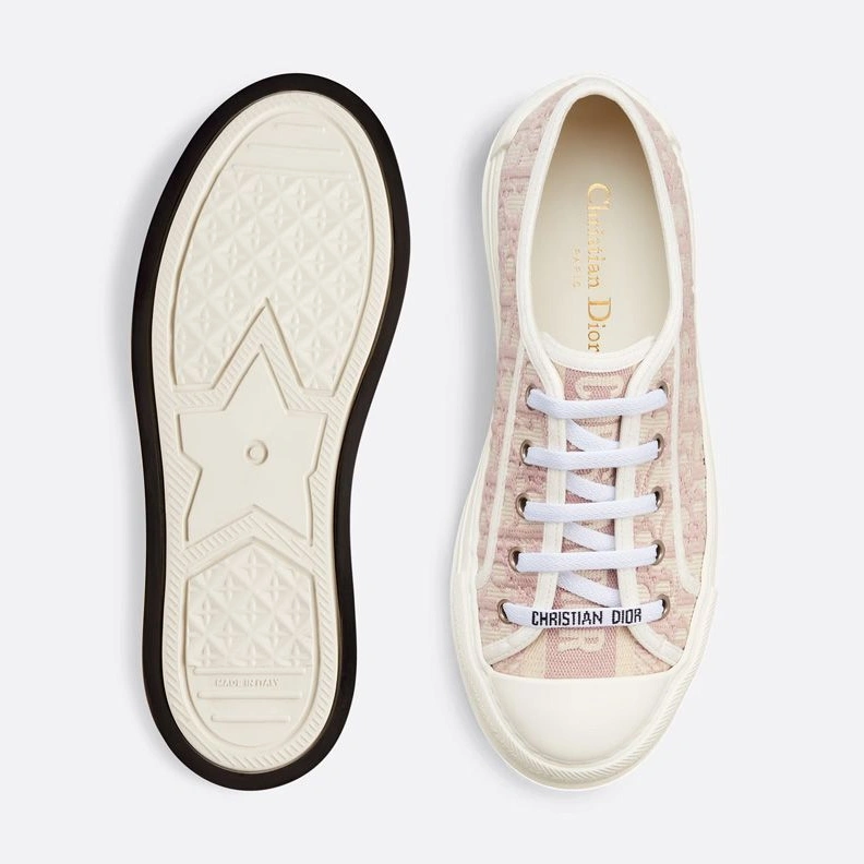 ModernLook 175 Walk'N'Dior Platform Sneakers Unisex Oblique Motif Canvas Pink