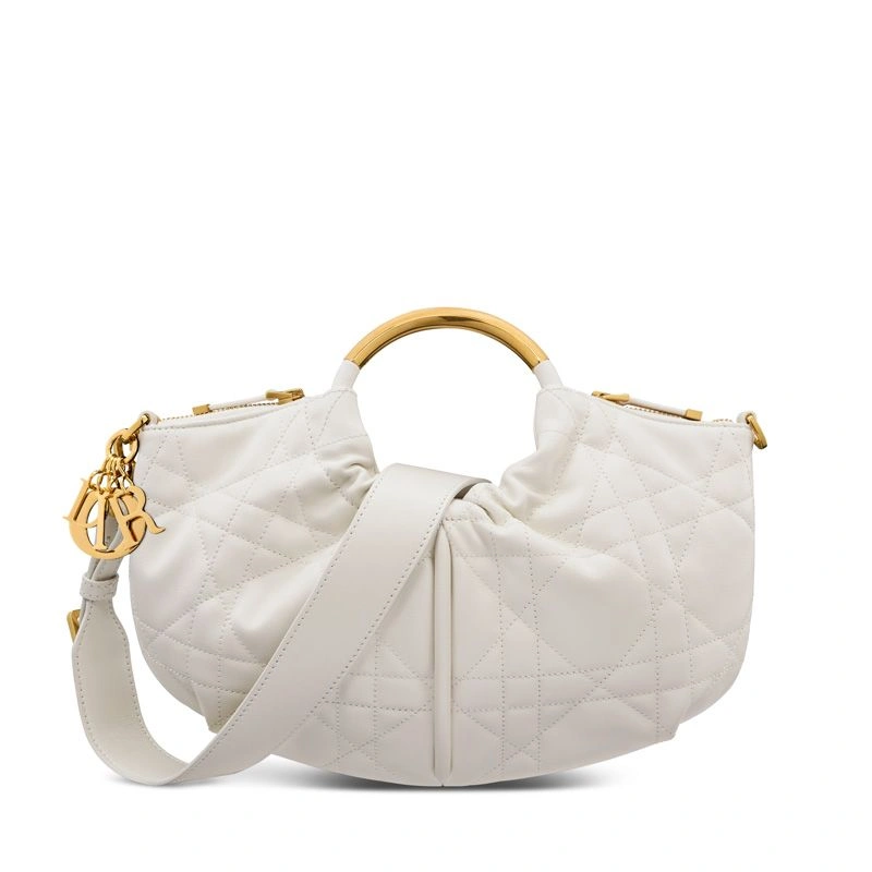 ModernLook 3290 Walk in Dior Purse In Macrocannage Calfskin White