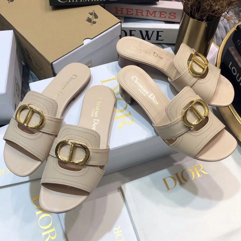 ModernLook 3654 Dior 30 Montaigne Slides Women Calfskin Apricot