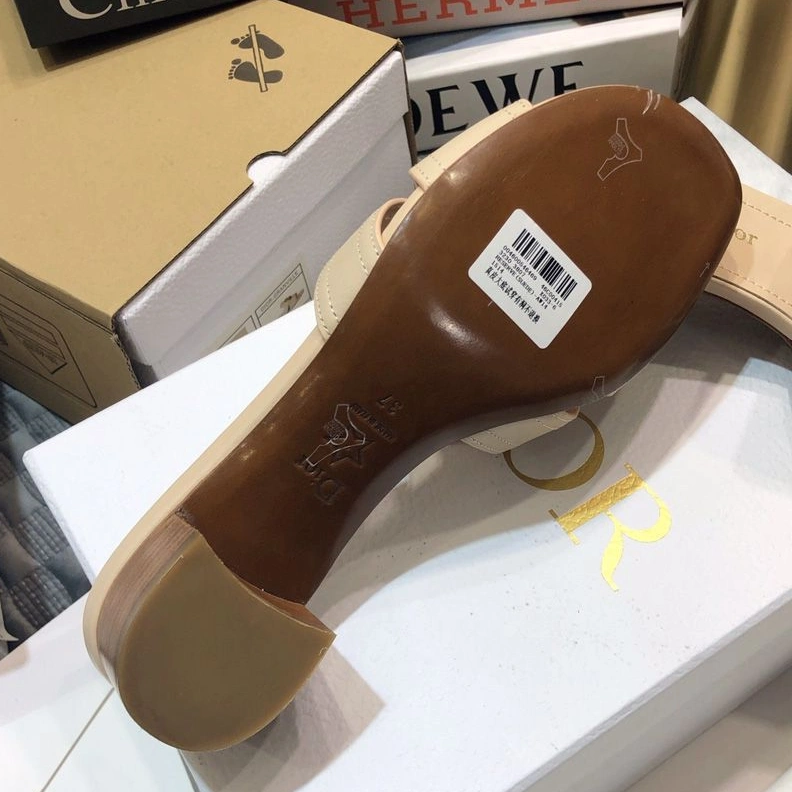 ModernLook 3654 Dior 30 Montaigne Slides Women Calfskin Apricot
