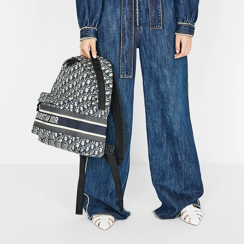 ModernLook 5786 DiorTravel Backpack In Oblique Motif Canvas Blue