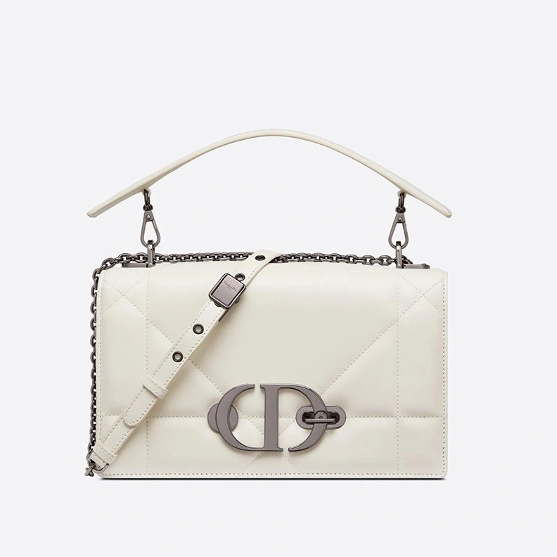 ModernLook 7047 Dior 30 Montaigne Chain Bag with Handle In Maxicannage Lambskin White