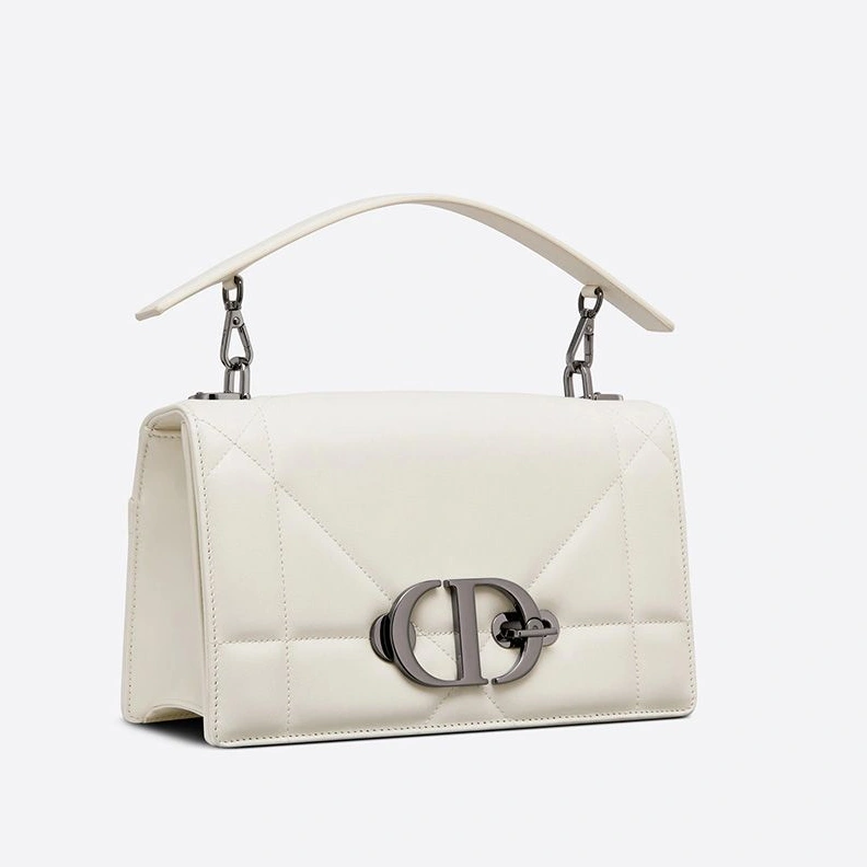ModernLook 7047 Dior 30 Montaigne Chain Bag with Handle In Maxicannage Lambskin White