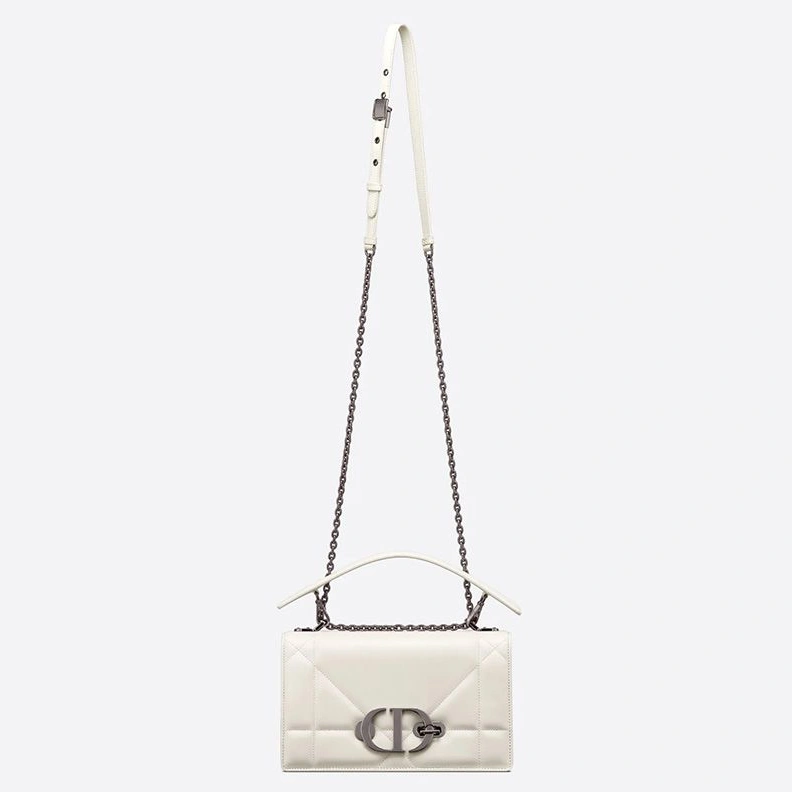 ModernLook 7047 Dior 30 Montaigne Chain Bag with Handle In Maxicannage Lambskin White