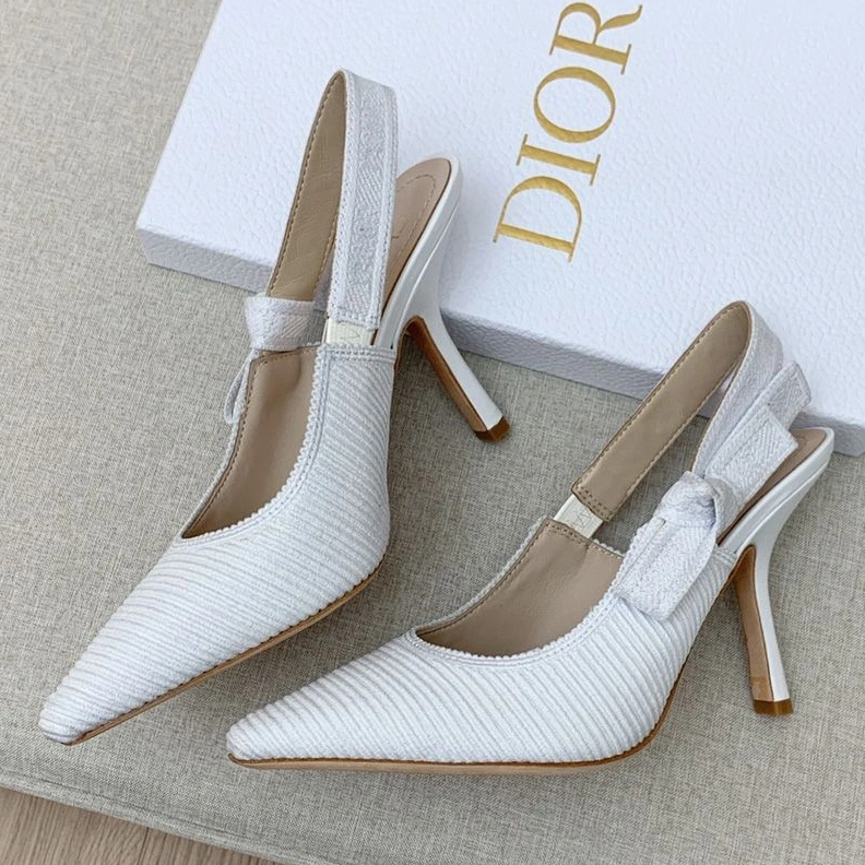 NewStyle 1051 J'Adior Slingback Pumps Women Technical Fabric White