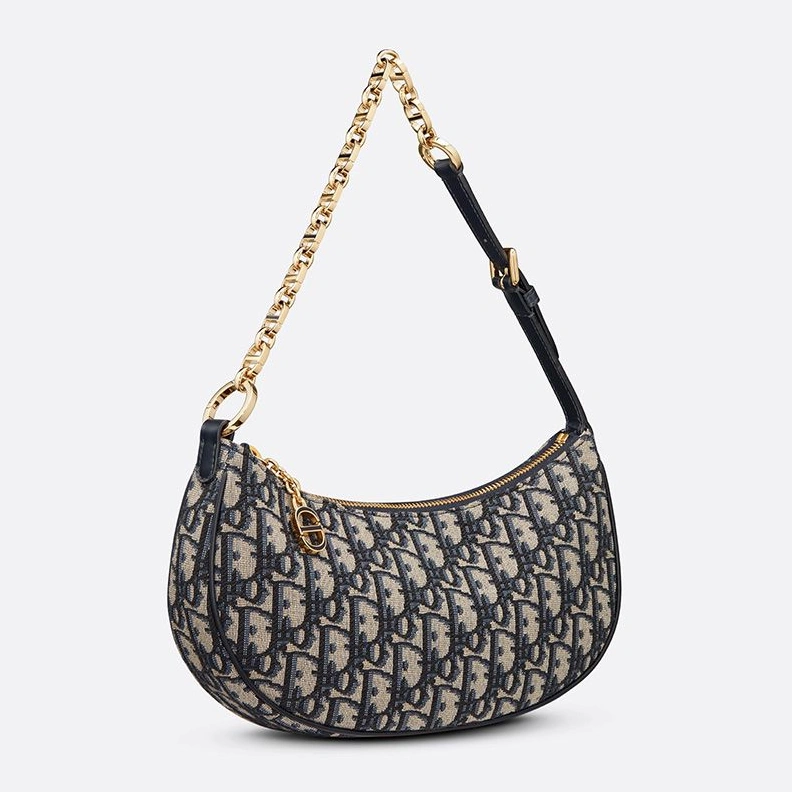 NewStyle 1426 Dior CD Lounge Bag Oblique Motif Canvas Blue
