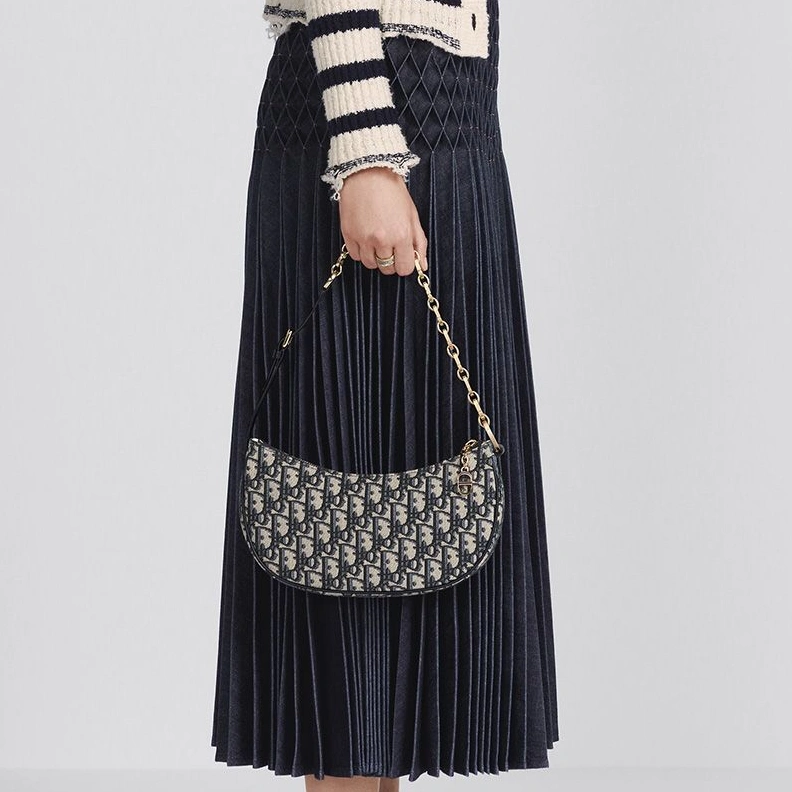 NewStyle 1426 Dior CD Lounge Bag Oblique Motif Canvas Blue