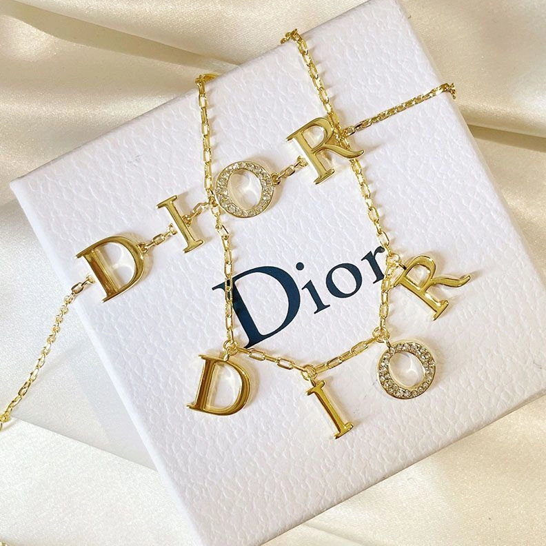 NewStyle 1868 Diorevolution Bracelet Metal And White Crystals Gold