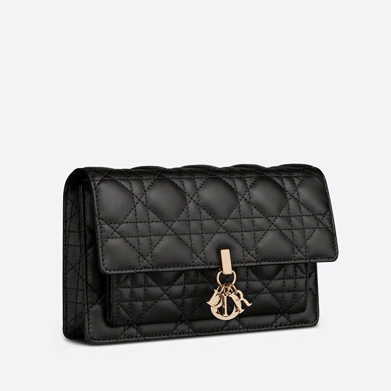 NewStyle 5457 Lady Dior Chain Pouch Cannage Lambskin Black