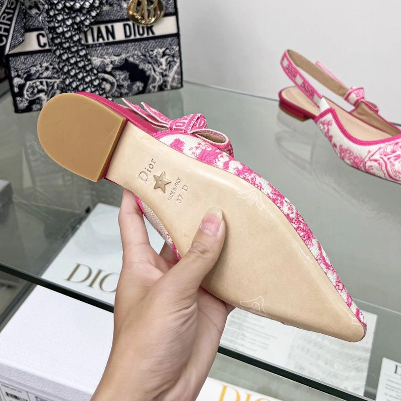NewStyle 6755 J'Adior Slingback Pumps Women Toile de Jouy Motif Canvas Rose