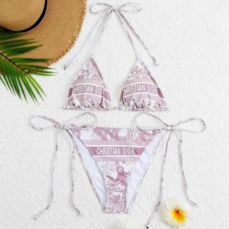 NewStyle 6783 Christian Dior Bikini Women Toile De Jouy Motif Lycra Pink