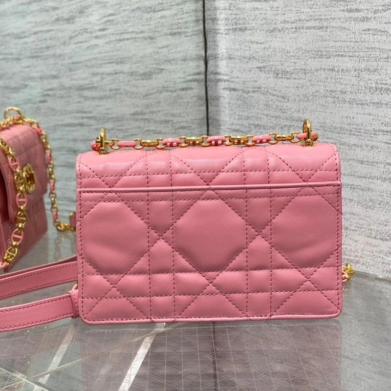 NewStyle 9108 Mini Dior Miss Caro Bag Macrocannage Lambskin Pink