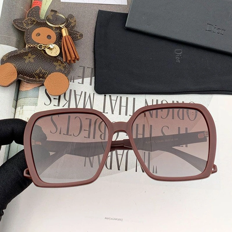 NewStyle 9459 Dior D7732 Square Sunglasses In Burgundy