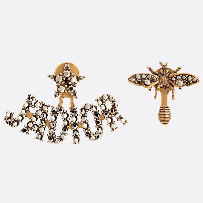 NewStyle 9903 J'Adior Earrings Antique Metal with Crystals Gold