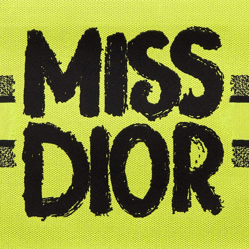 Popular 5081 Dior Book Tote In Miss Dior Graffiti Motif Canvas Yellow