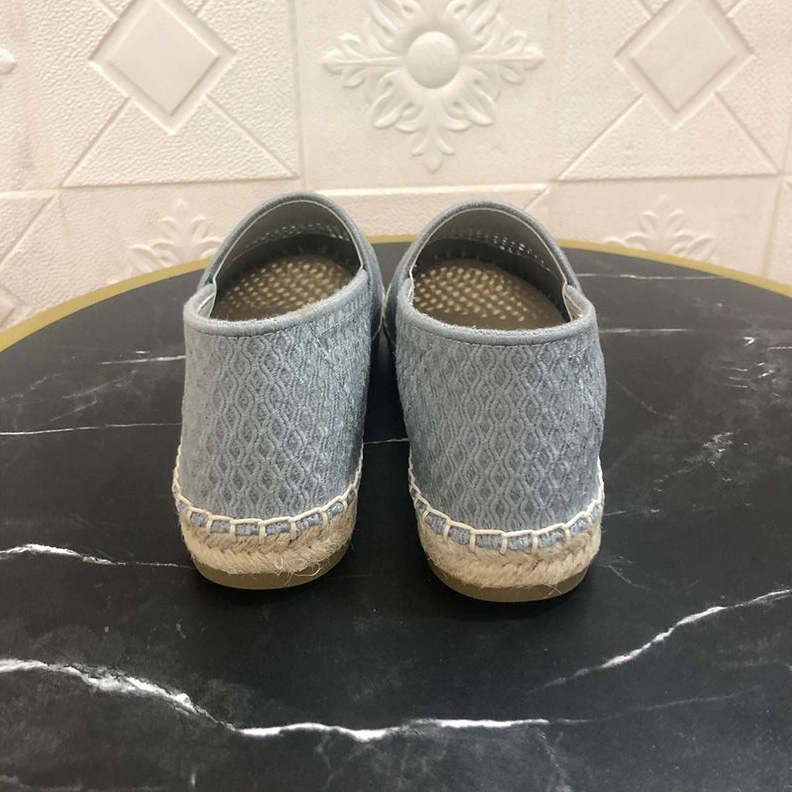 Popular 6547 Christian Dior Granville Espadrilles Women Mesh Sky Blue