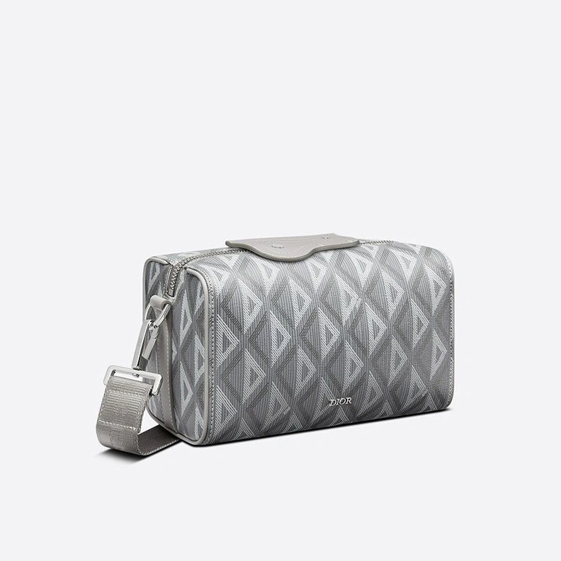 Popular 817 Dior Lingot 22 Bag CD Diamond Motif Canvas Grey