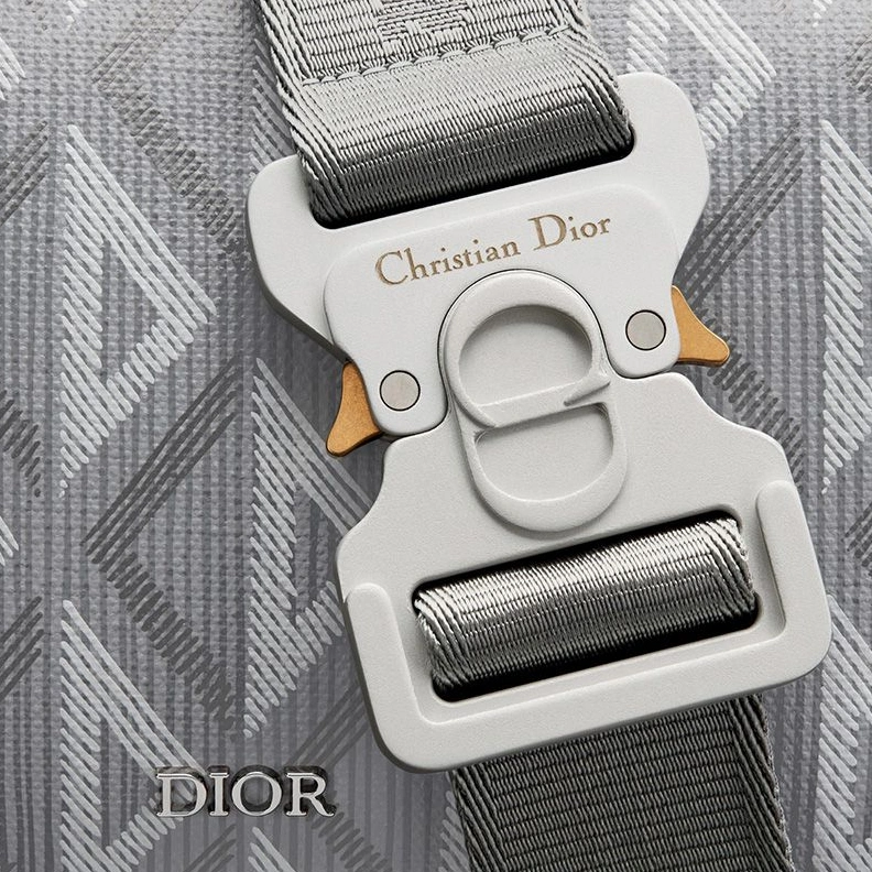 Popular 817 Dior Lingot 22 Bag CD Diamond Motif Canvas Grey