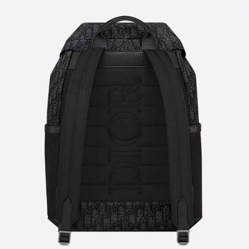 Popular 8895 Dior 8 Flap Backpack In Oblique Motif Canvas Black
