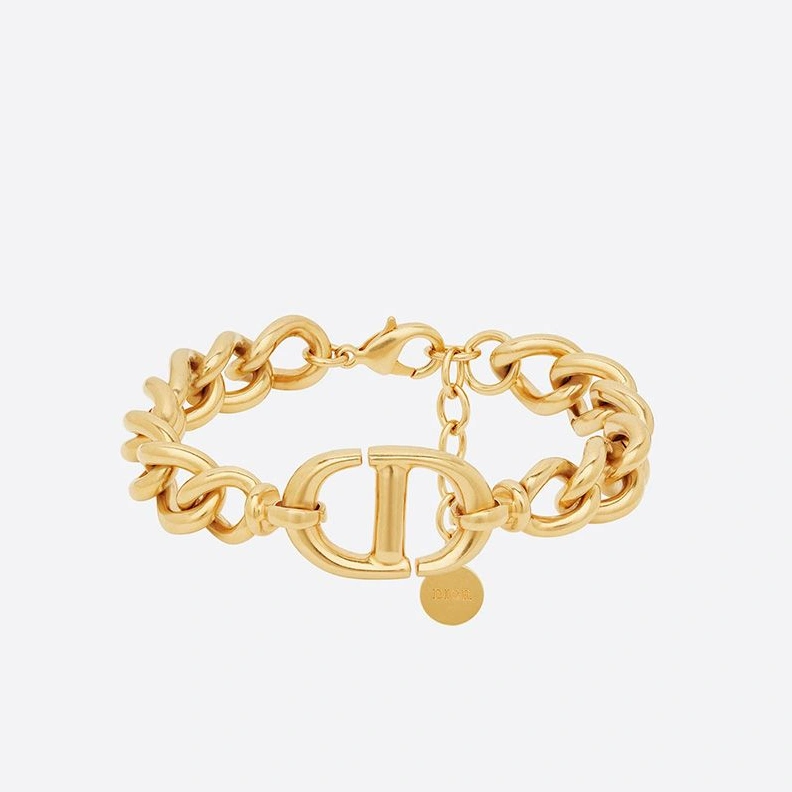 Popular 9065 Dior CD Navy Bracelet Metal Gold