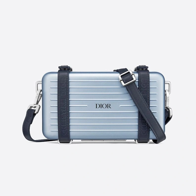 Popular 9079 Dior x Rimowa Personal Clutch Aluminum Sky Blue