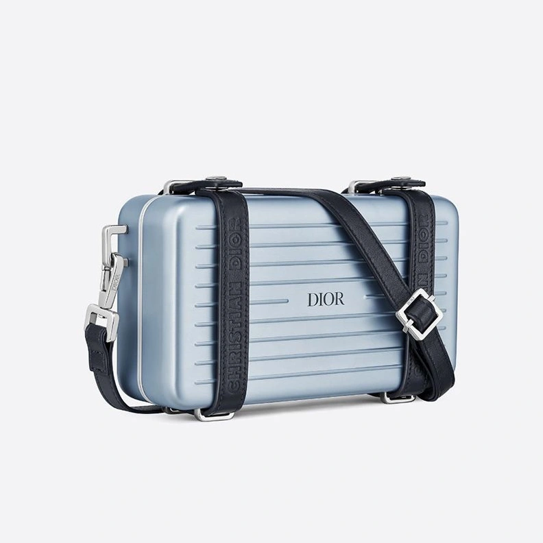 Popular 9079 Dior x Rimowa Personal Clutch Aluminum Sky Blue