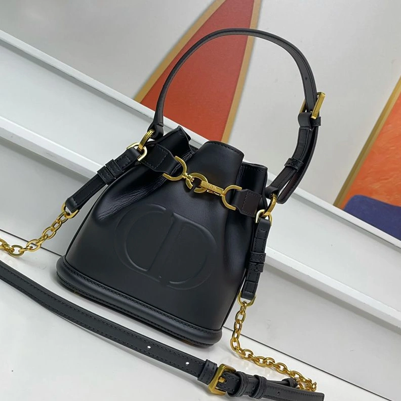 Small C'est Dior Bag In CD-Embossed Calfskin Black TopPick 7021