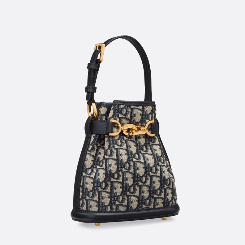 Small C'est Dior Bag In Oblique Motif Canvas Blue Trendy 9530