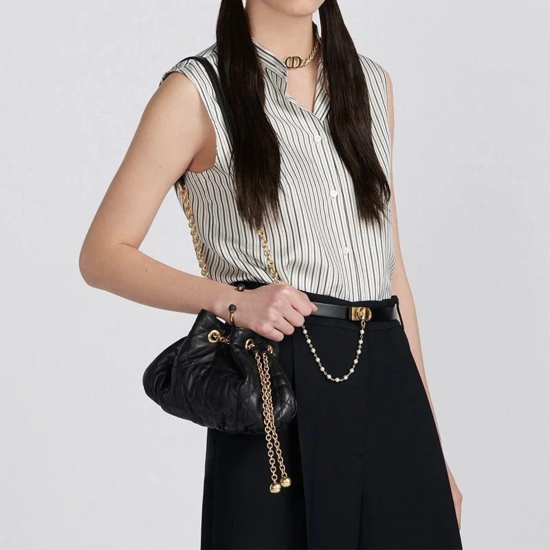 Small Dior Ammi Bag Macrocannage Lambskin Black WellDesigned 162
