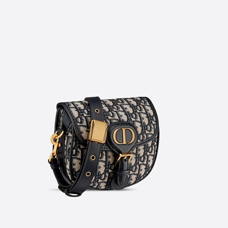 Small Dior Bobby Bag In Oblique Motif Canvas Blue ModernLook 9613