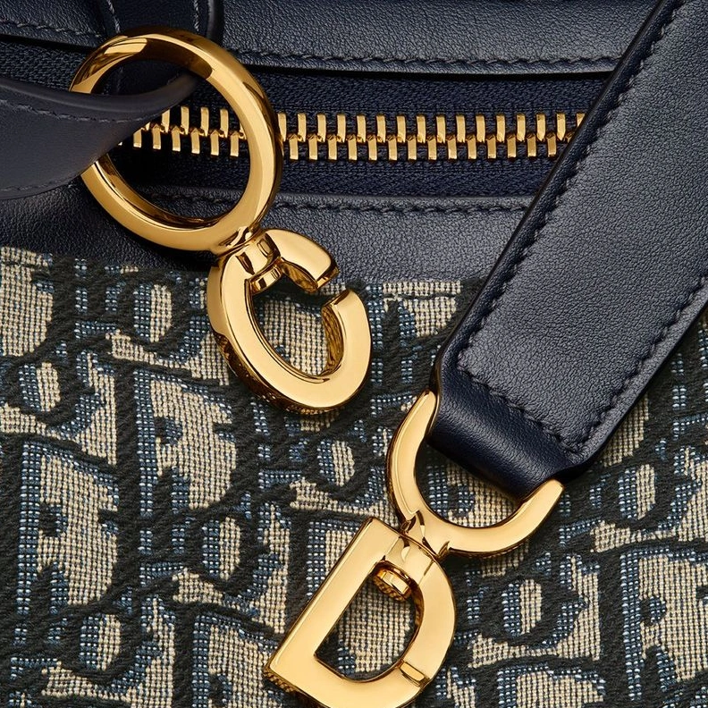 Small Dior D-Journey Bag In Oblique Motif Canvas Blue Comfortable 321