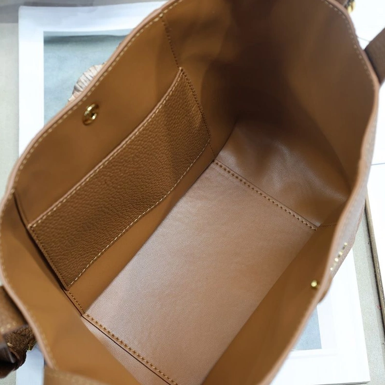 Small Dior Signature Bucket Bag In Grained Calfskin Brown Trendy 3837