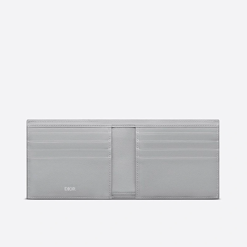 SmartChoice 3128 Dior Bi-Fold Wallet CD Diamond Motif Canvas Grey