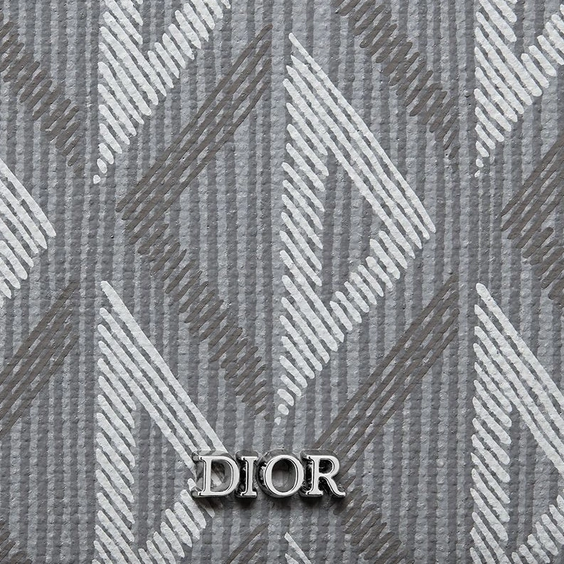 SmartChoice 3128 Dior Bi-Fold Wallet CD Diamond Motif Canvas Grey
