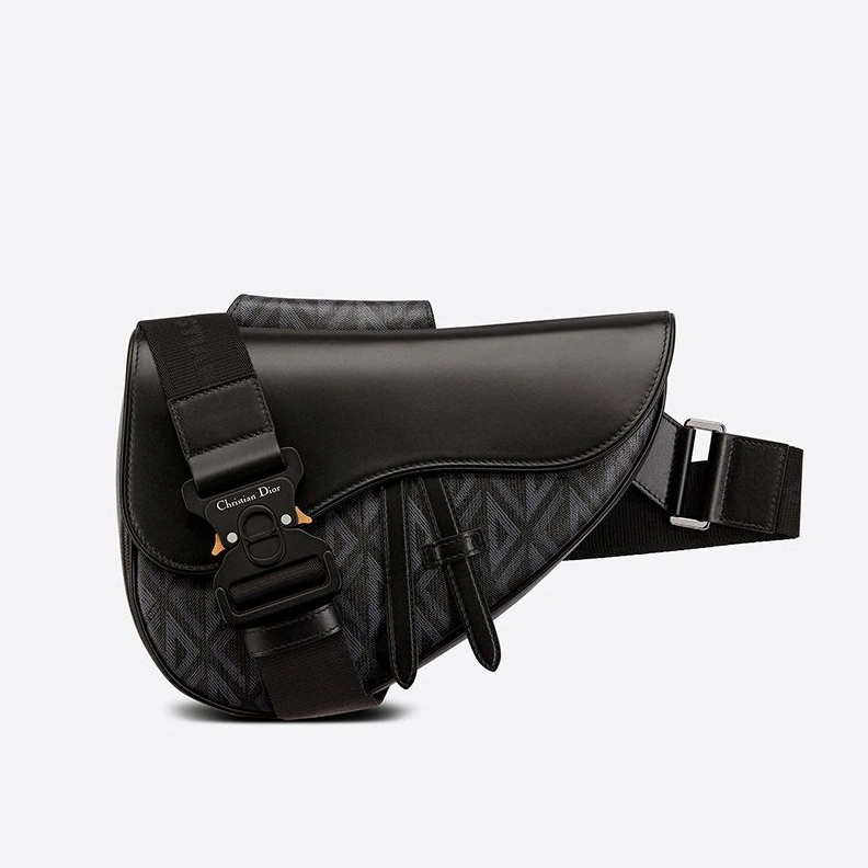 SmartChoice 500 Dior Saddle Crossbody CD Diamond Motif Canvas Black