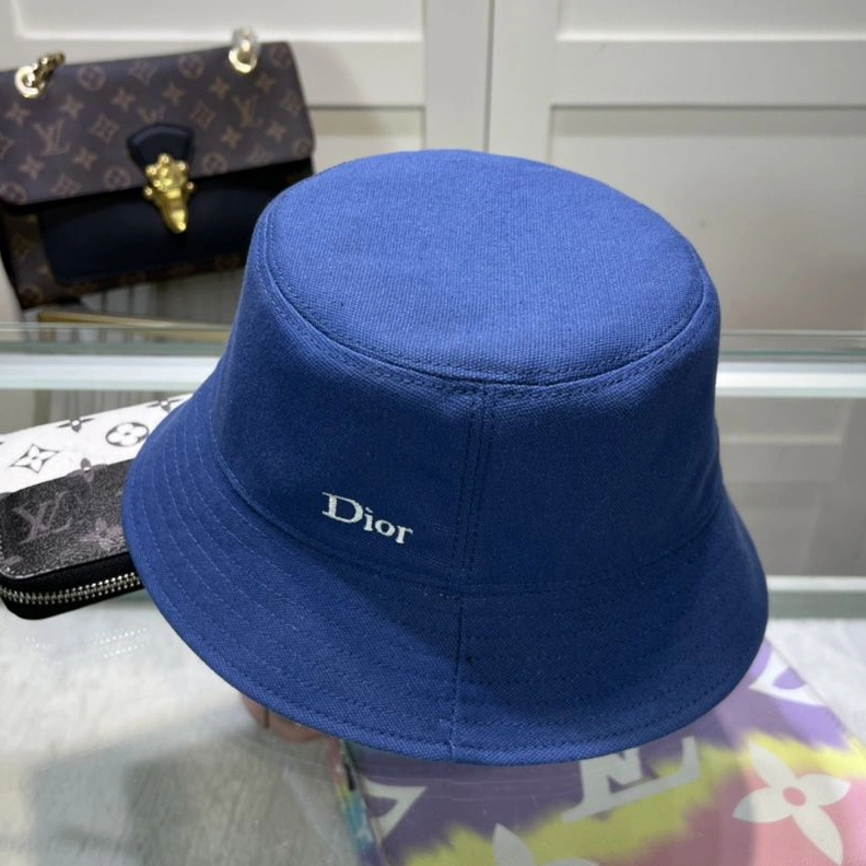SmartChoice 535 Dior Reversible Bucket Hat Dior Oblique Motif Cotton Blue