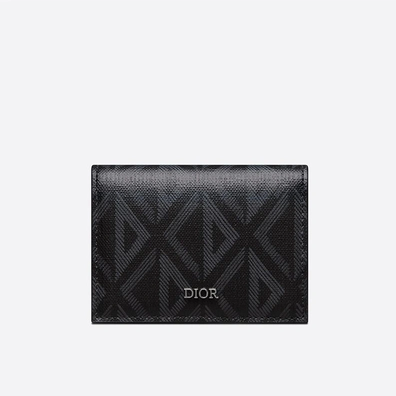 SmartChoice 5602 Dior Business Card Holder CD Diamond Motif Canvas Black