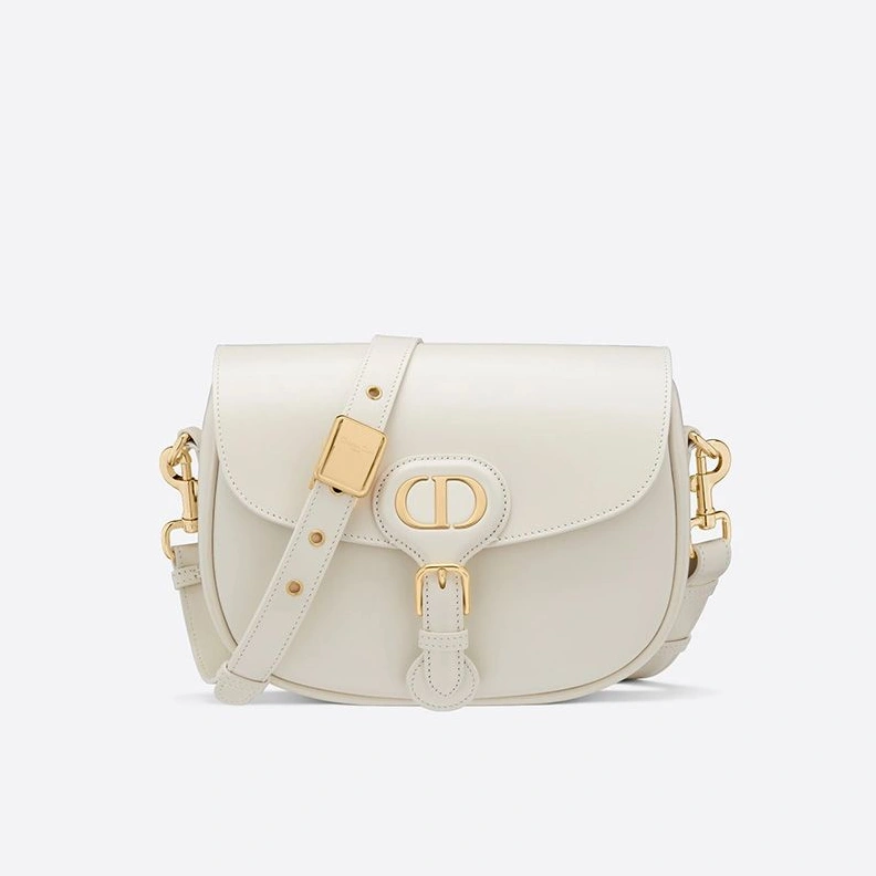 SmartChoice 6293 Medium Dior Bobby Bag In Box Calfskin White