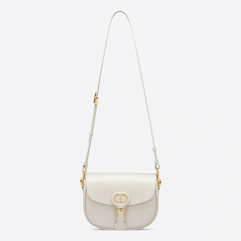SmartChoice 6293 Medium Dior Bobby Bag In Box Calfskin White