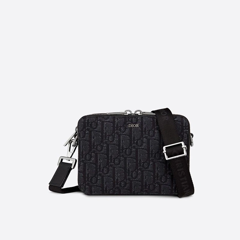 SmartChoice 9198 Dior Messenger Pouch Oblique Motif Canvas Black