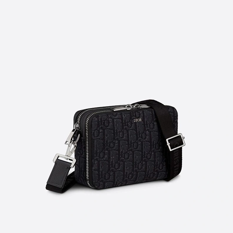 SmartChoice 9198 Dior Messenger Pouch Oblique Motif Canvas Black