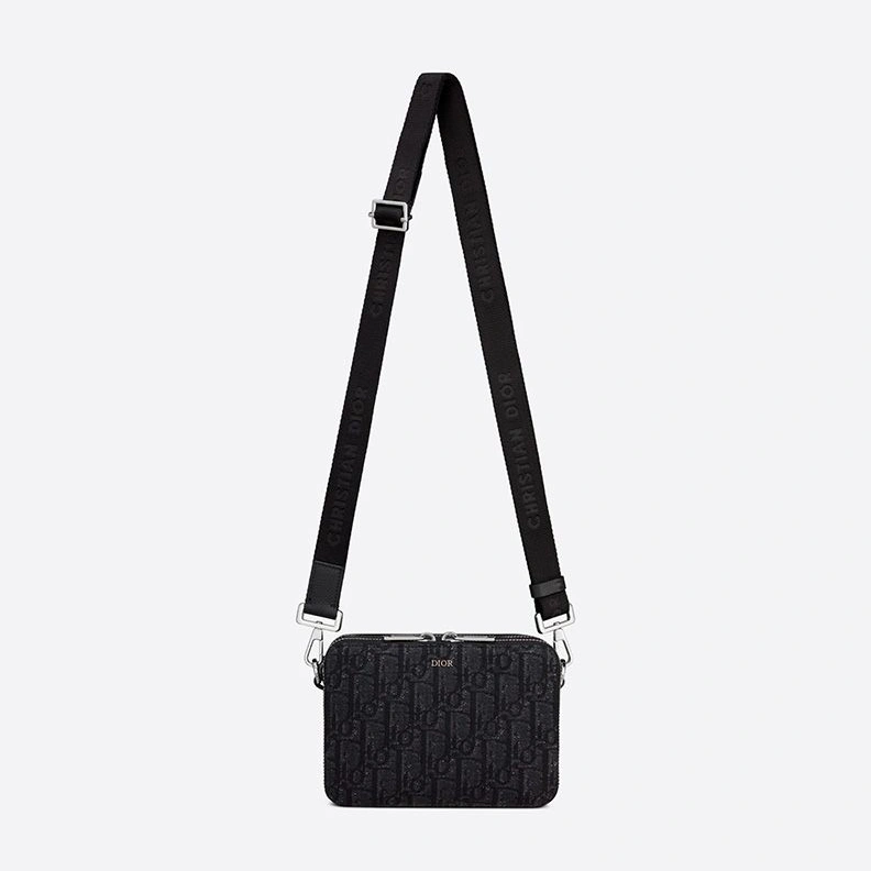 SmartChoice 9198 Dior Messenger Pouch Oblique Motif Canvas Black