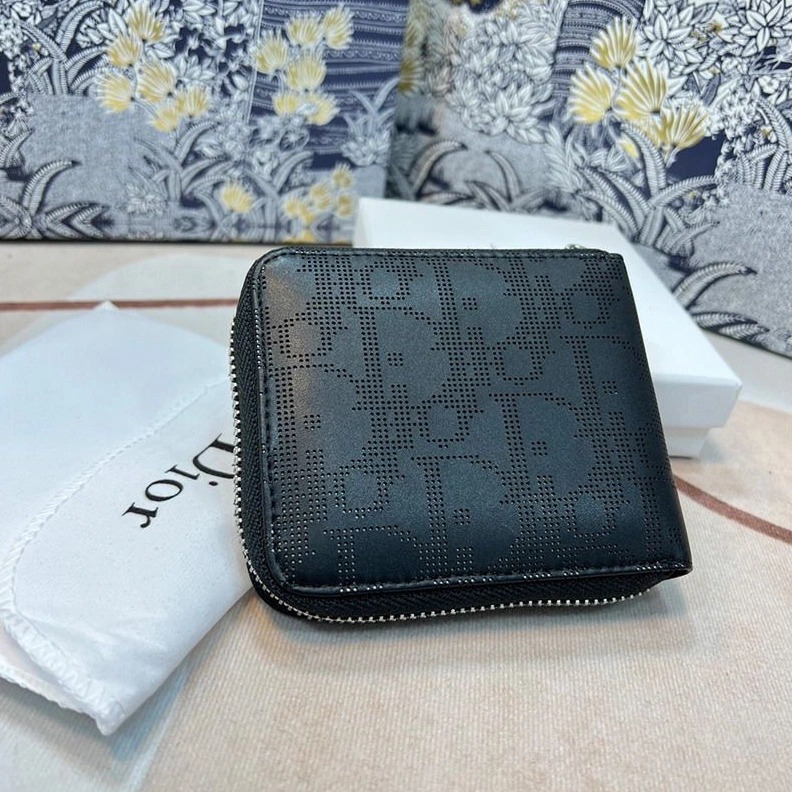 SportInspired 1350 Dior Zipped Wallet Oblique Galaxy Leather Black
