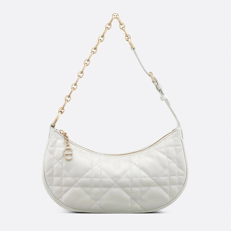 SportInspired 6912 Dior CD Lounge Bag Cannage Lambskin White