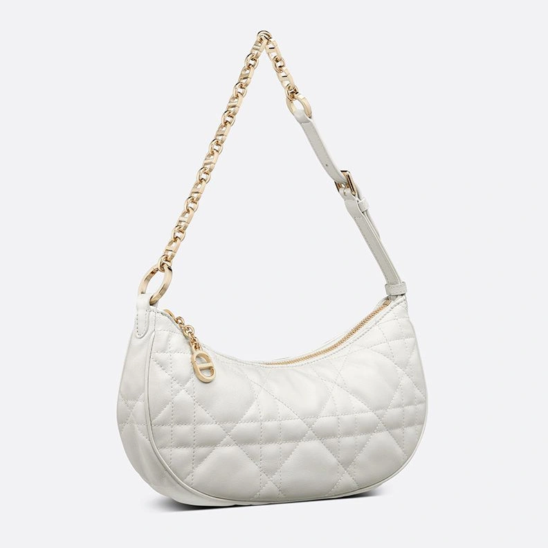 SportInspired 6912 Dior CD Lounge Bag Cannage Lambskin White
