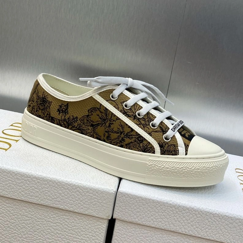 SportInspired 9119 Walk'n'Dior Sneakers Women Toile de Jouy Voyage Motif Canvas Beige