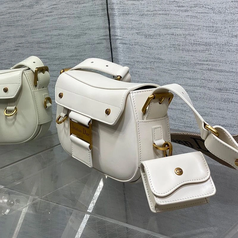 StreetReady 1318 Small Dior Streetchic Bag In Vintage Smooth Calfskin White