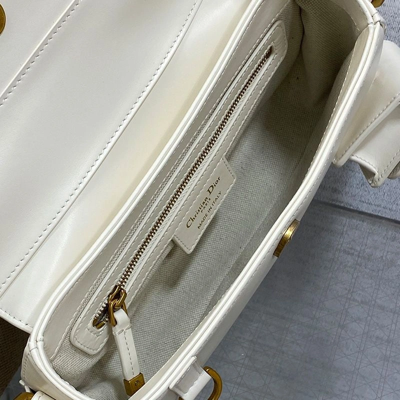 StreetReady 1318 Small Dior Streetchic Bag In Vintage Smooth Calfskin White