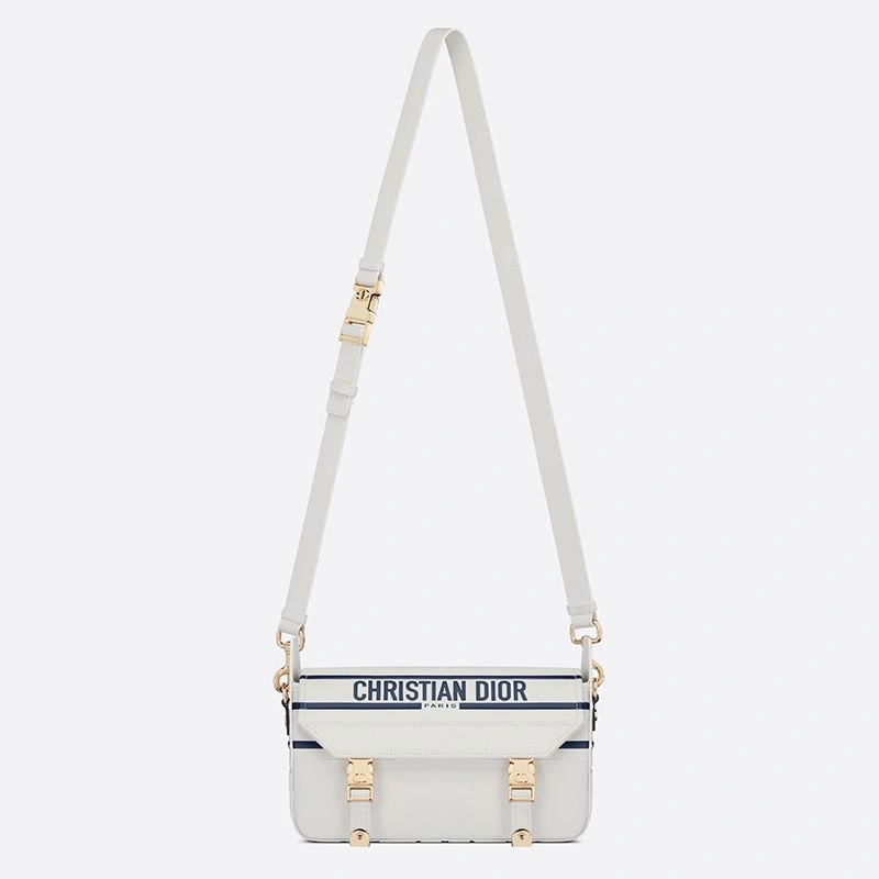 StreetReady 2734 Small Diorcamp Messenger Smooth Leather White