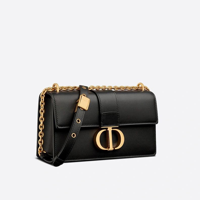 StreetReady 2749 Dior 30 Montaigne East-West Bag With Chain In Calfskin Black